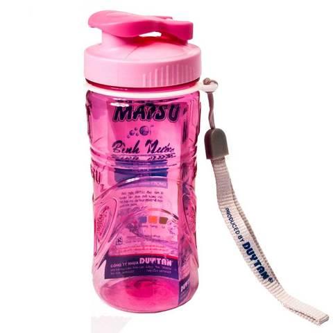 Бутылка питьевая для воды с поилкой MATSU [350, 500, 1000 мл] (Розовый / 350 мл) - фото 1 - id-p83064977