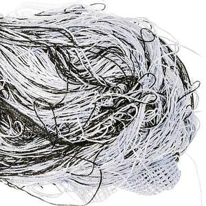 Штора-лапша веревочная «Кисея-занавес из нитей» {3 x 3 метра} (Черно-Белый / без декора)