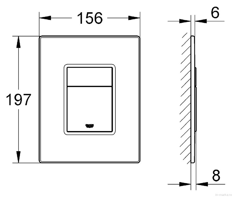 Смывная клавиша Grohe 38874HR0 - фото 2 - id-p87733653