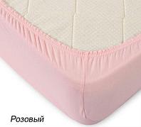 Простынь на резинке из трикотажной ткани от Текс-Дизайн (140х200 см / Розовый)