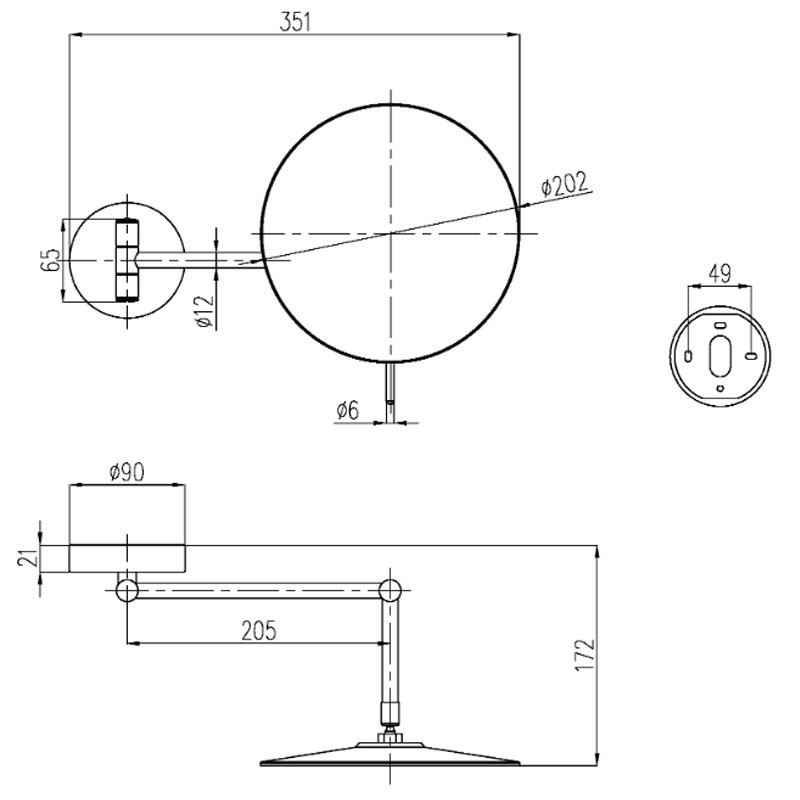 Зеркало для макияжа регулируемое Villeroy&Boch TVA15101700061 - фото 2 - id-p87734432