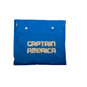 Дождевик детский из непромокаемой ткани с капюшоном (M / "Капитан Америка")