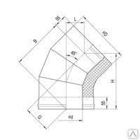 Сэндвич-колено 135гр. (430/0,8мм + нерж.) ф150х210 "Ferrum, фото 3