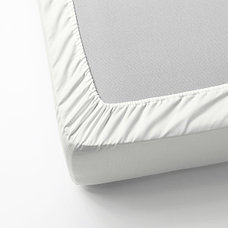 Простыня натяжная НАТТЭСМИН белый, 90x200 см ИКЕА, IKEA, фото 2