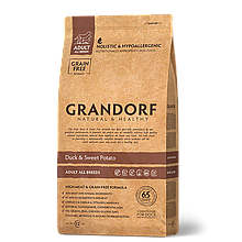 591128 GRANDORF Duck Adult, Грандорф сухой корм для собак всех пород, утка с картофелем, уп.12 кг.