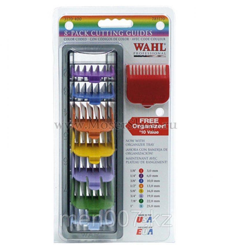 Набор цветных пластиковых насадок Wahl 3170-417/4503-7171 с подставкой, 8 шт.