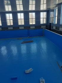 Реконструкция бассейна ПВХ лайнером "ДЕКОПРАН", Россия, г.Урджар 2