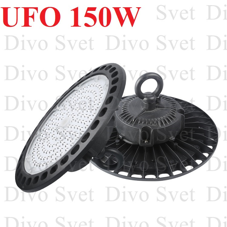 Светильник складской светодиодный UFO 150W. Промышленный подвесной LED UFO 150 Ватт. Купольный светильник УФО.