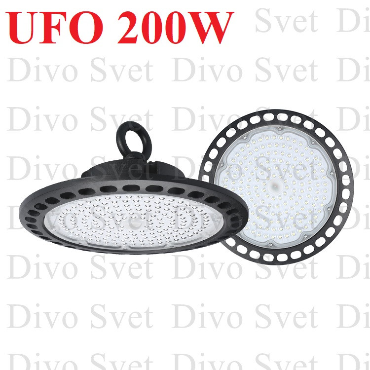 Светильник складской светодиодный UFO 200W. Промышленный подвесной LED UFO 200 Ватт. Светильник УФО.