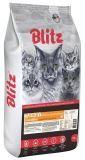 BLITZ Индейка, 10кг сухой корм для взрослых кошек ADULT CATS TURKEY