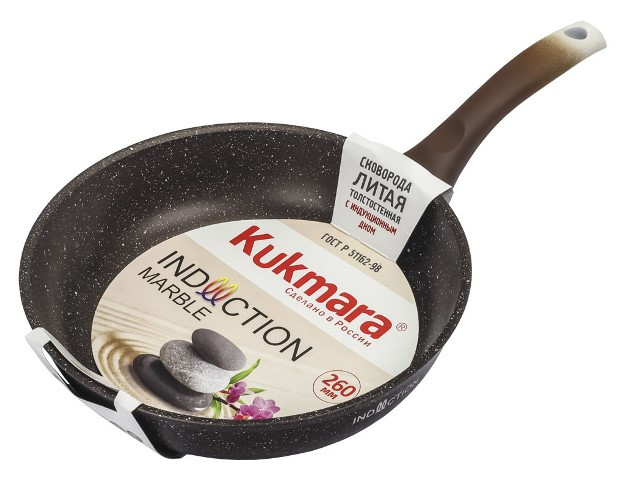 Сковорода "Marble Induction" 260мм, (кофейный мрамор), фото 1