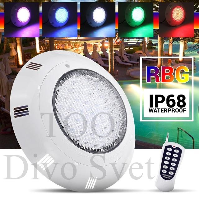 Светодиодный светильник 35W RGB (цветной) IP68, 12V. Для подсветки бассейна, фонтана и тд.