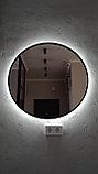 Зеркало в раме из МДФ с парящей подсветкой, d=807мм new, фото 3