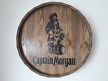 Срез деревянной декоративной бочки "Captaine Morgan"(палисандр) H120 * D 600 мм.