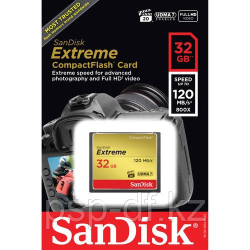 Карта памяти SanDisk Extreme CF 32Gb 120MB/s - фото 2 - id-p30629189