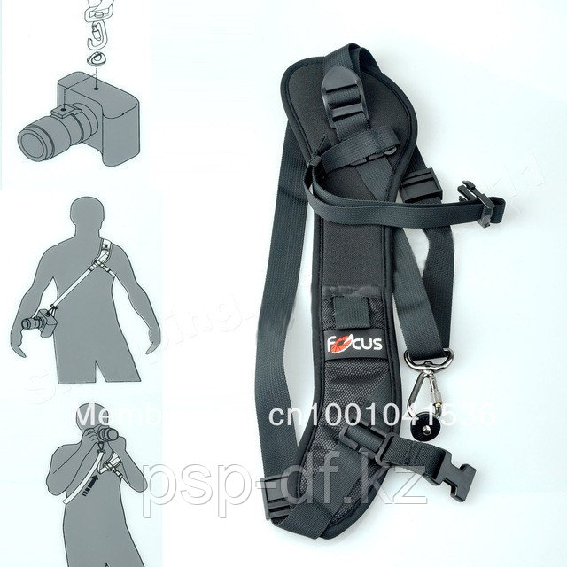 Плечевой ремень Quick Rapid Camera Single Shoulder Sling Black Belt Strap F1 for DSLR Camera - фото 3 - id-p30628652