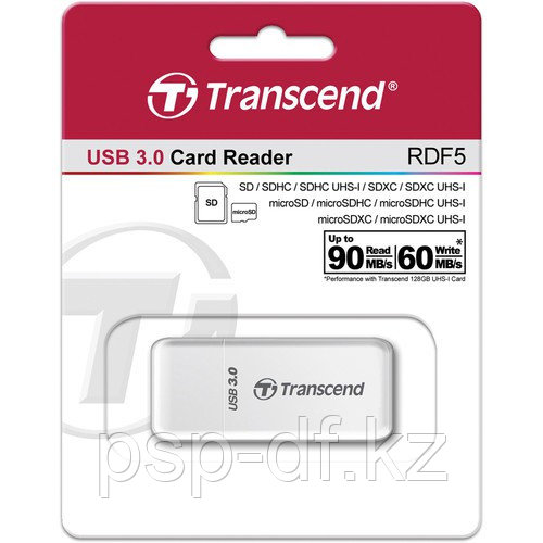 Картридер Transcend RDF5 USB 3.1 SDHC / SDXC / microSDHC/SDXC Memory Card Reader - фото 3 - id-p30880097