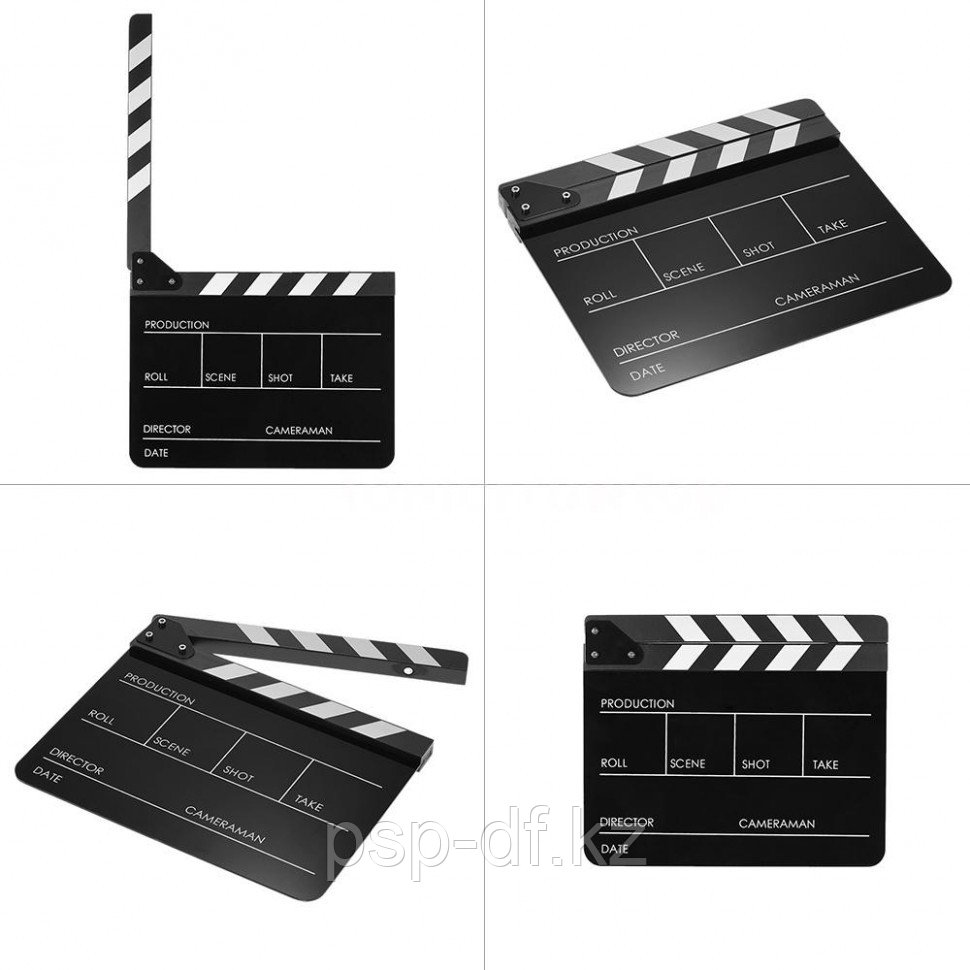Directors Acrylic Film Movie Cut Action Scene Clapper Board Black (ХЛОПУШКА) - фото 2 - id-p43964072
