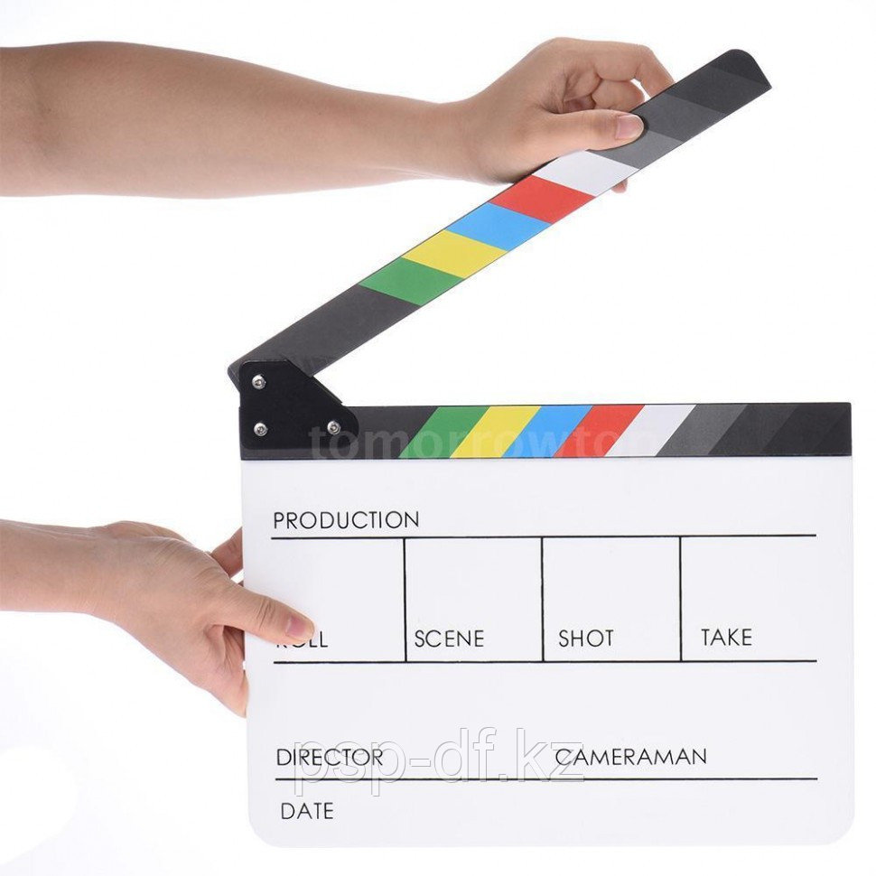 Directors Acrylic Film Movie Cut Action Scene Clapper Board White (ХЛОПУШКА) - фото 3 - id-p44821381