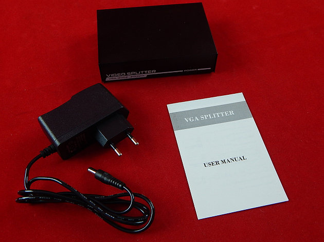 Разветвитель VGA Splitter 1X2, 2 порта, черный, VGA-2002, фото 2