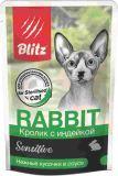 BLITZ 85г RABBIT CAT (Кролик с индейкой) влажный корм для кошек