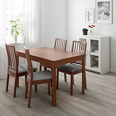 Стол раздвижной ЭКЕДАЛЕН коричневый 120/180x80 см ИКЕА IKEA, фото 2