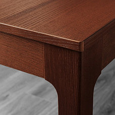 Стол раздвижной ЭКЕДАЛЕН коричневый 120/180x80 см ИКЕА IKEA, фото 3