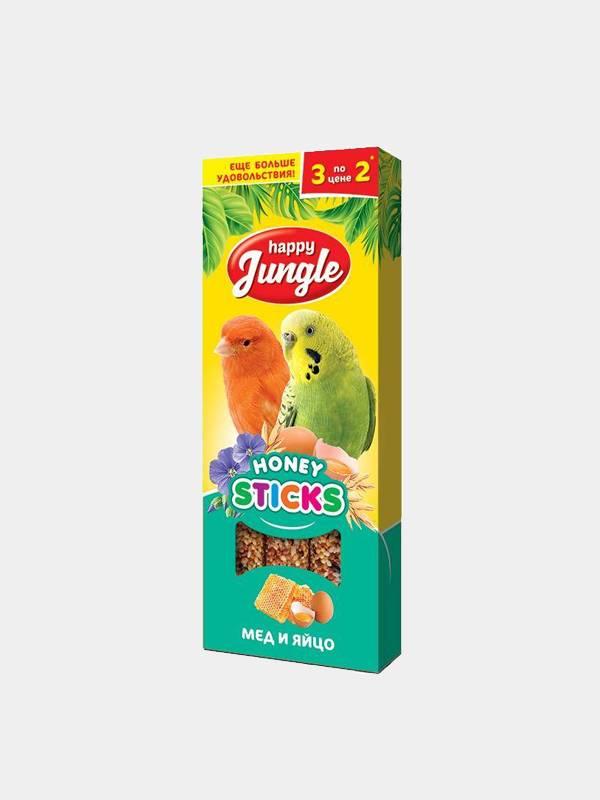 Happy Jungle Медовые палочки для попугаев Мёд и яйцо