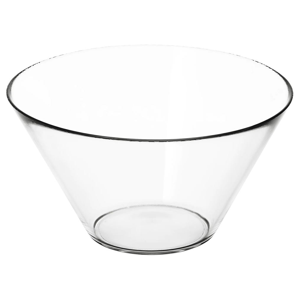 Сервировочная миска из прозрачного стекла IKEA ТРЮГГ, 28см