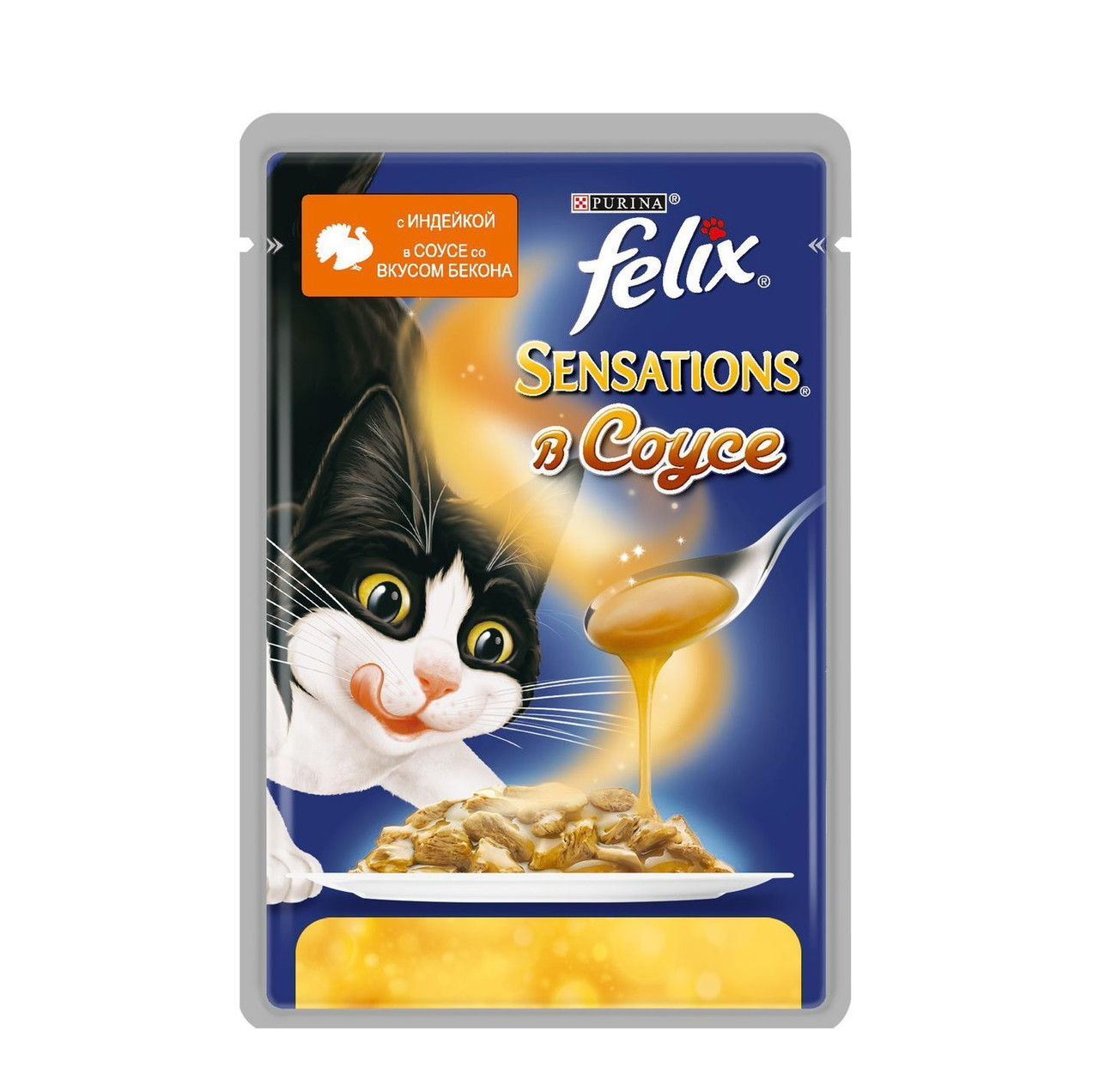 Felix Sensations с индейкой в соусе со вкусом бекона