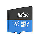 Карта памяти MicroSD 16GB Class 10 U1 Netac P500STN с адаптером SD