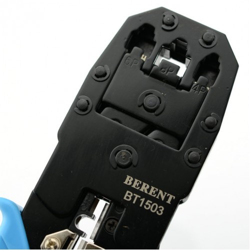 Обжимной инструмент BERENT BT1503 для телефонного и сетевого кабеля. - фото 2 - id-p87782325