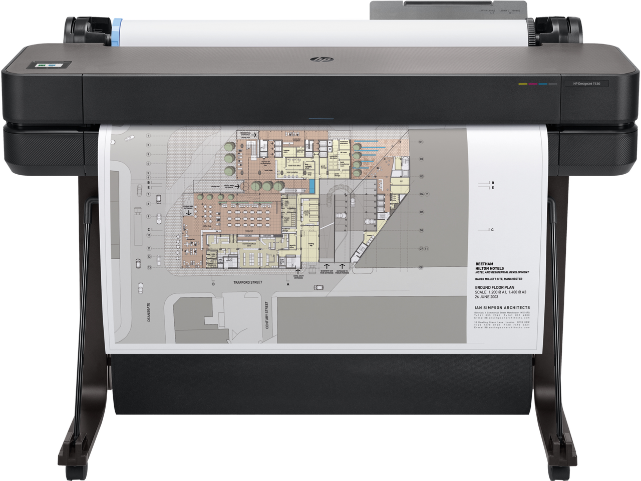 HP 5HB11A плоттер струйный 36" DesignJet T630, 914 мм, A0 - фото 4 - id-p87783050