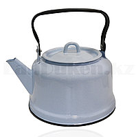 Чайник для кипячения воды эмалированный 3,5 литра светло-голубой