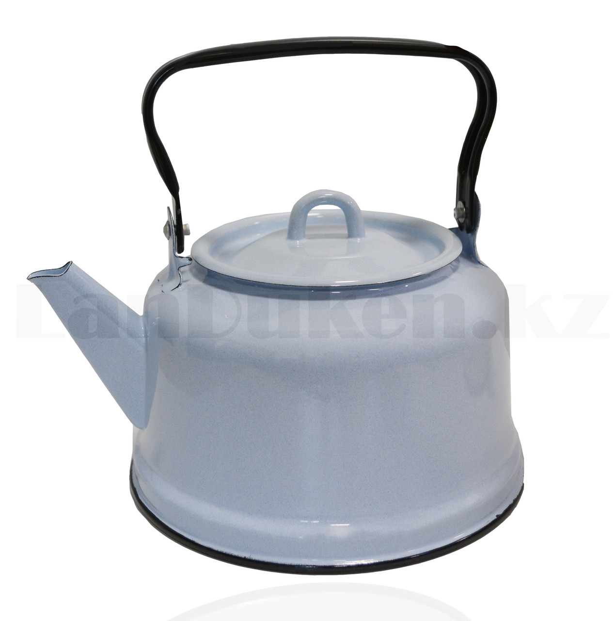 Чайник для кипячения воды эмалированный 3,5 литра светло-голубой, фото 1