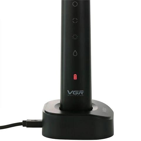 Зубная щётка ультразвуковая с беспроводной USB-зарядкой VGR Navigator + 2 сменные насадки (Черный) - фото 3 - id-p87783204