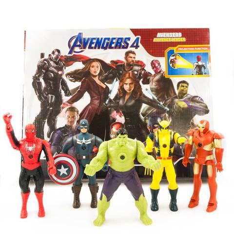 Набор фигурок супергероев Marvel со световыми проекторами «Мстители» AVENGERS - фото 1 - id-p87783232