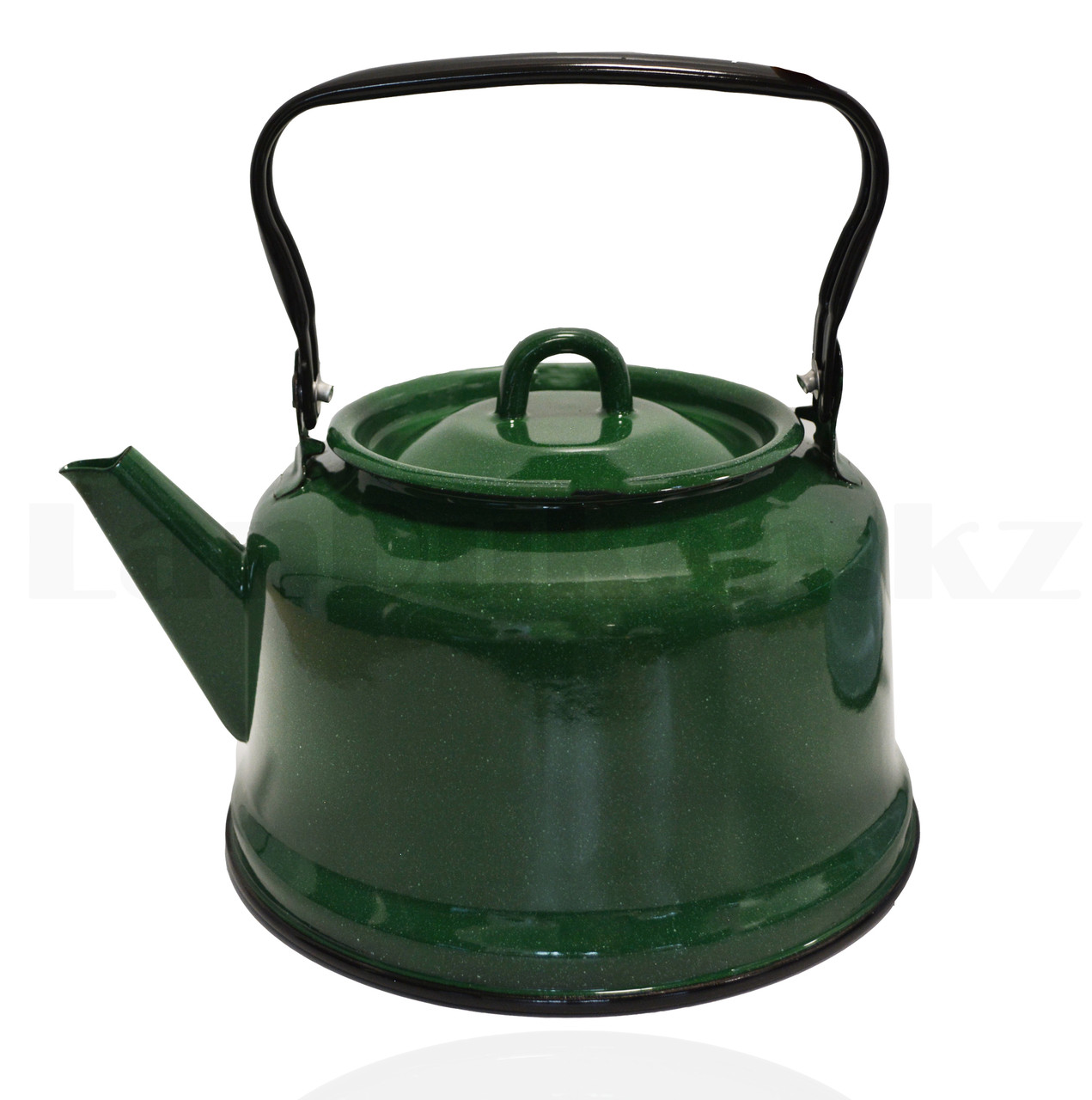 Чайник для кипячения воды эмалированный 3,5 литра зеленый