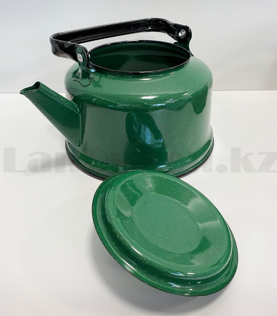 Чайник для кипячения воды эмалированный 3,5 литра зеленый - фото 5 - id-p87783121