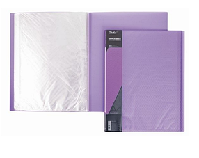 Папка пластиковая "Hatber", А4, 700мкм, 20 вкладышей, 14мм, серия "Diamond Фиолетовая"