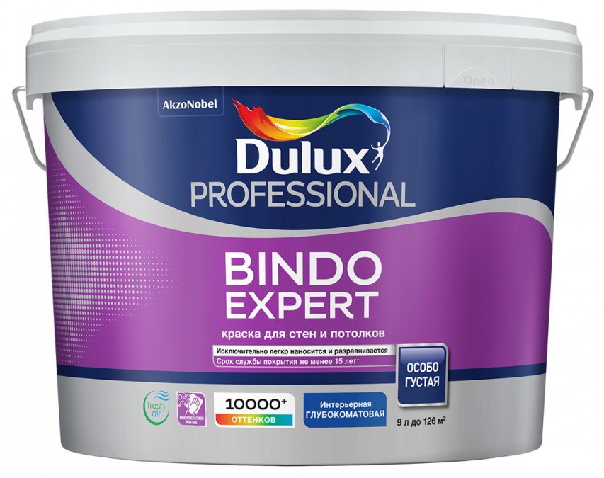 Краска Dulux Professional Bindo Expert глуб/мат BW 9 л - фото 1 - id-p87787859
