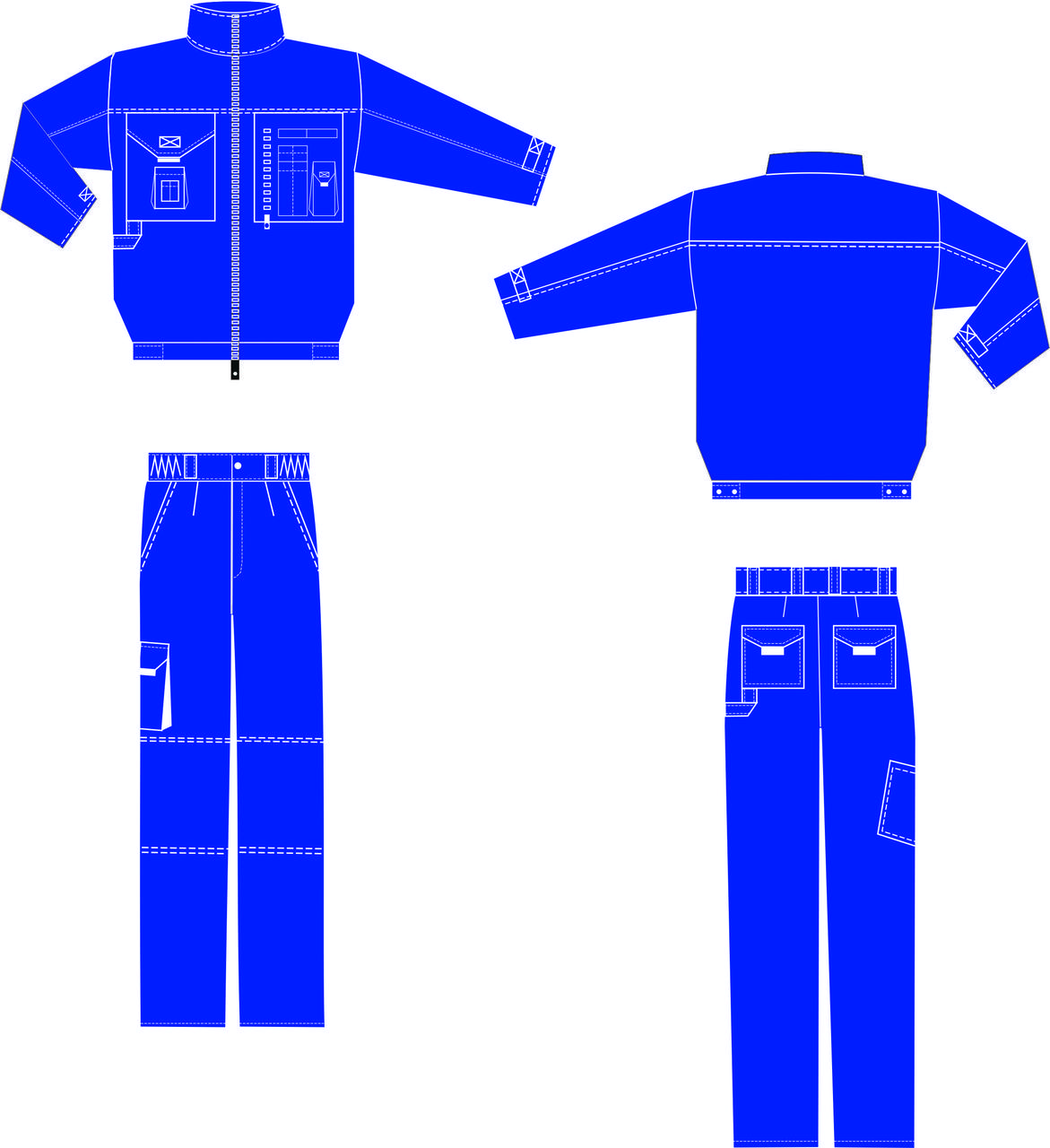 Комплект летний рабочий (куртка и брюки) -модель "ПЕГАС" - фото 2 - id-p68565857