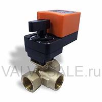 Кран шаровой трехходовой с электроприводом QT730634 DN 25