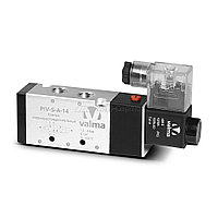 PIV-S-A-14.220AC Клапан пневмораспределительный 5/2, G 1/4'', 1,5...8 бар, 220 В 50-60 Гц, с ручным