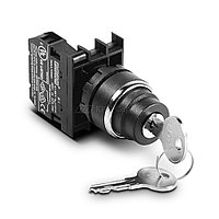 B100AA20 Переключатель с ключом 0-1, ключ вынимается в положении 0