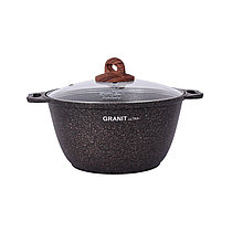Кастрюля 4 литра со стеклянной крышкой, "Granit ultra"