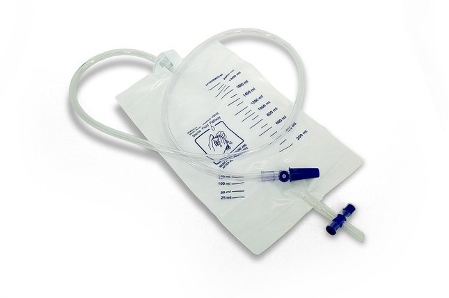 Мочеприемник стерильный 1000 мл с завязками однократного применения, фото 1