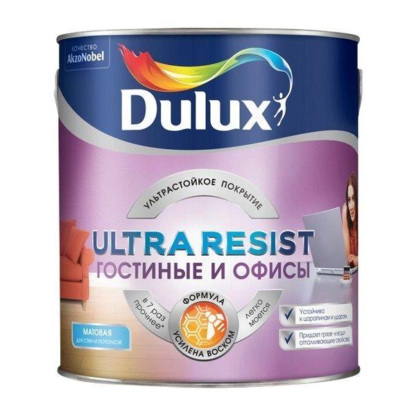 Краска Dulux Ultra Resist Гостиные и Офисы мат BW 1л