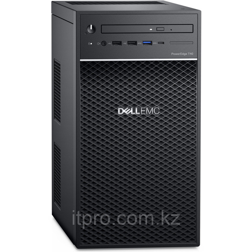 Сервер Dell PowerEdge T40 210-ASHD-01. (Tower, Xeon E-2224, 3500 МГц, 4 ядра, 8 МБ, 1x 8 ГБ, LFF 3.5", 3 шт,