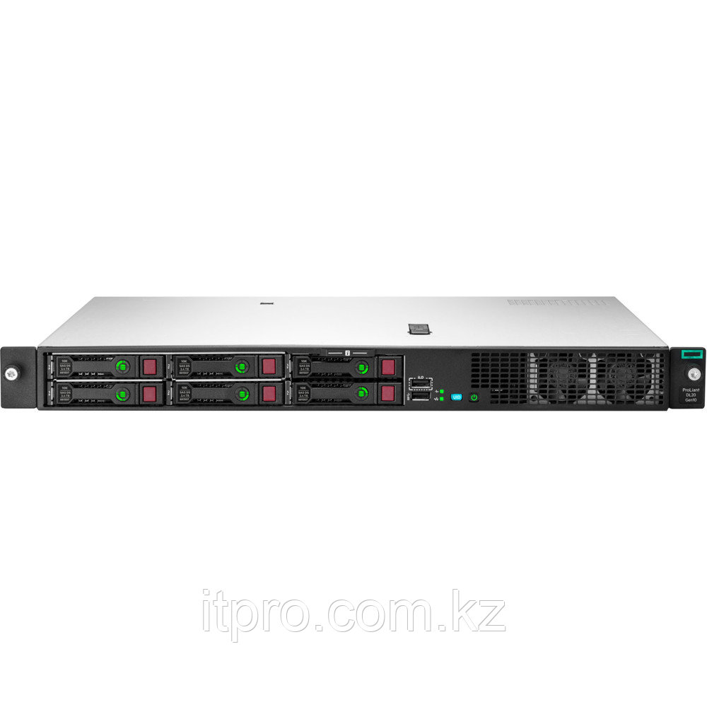 Сервер HPE ProLiant DL20 Gen10 P17081-B21 (1U Rack, Xeon E-2236, 3400 МГц, 6 ядер, 12 МБ, 1x 16 ГБ, SFF 2.5",